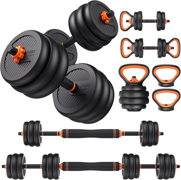 FEIERDUN DS2 5-in-1 Adjustable Dumbbells 90lbs – Best Versatile Set for Full Body Workouts