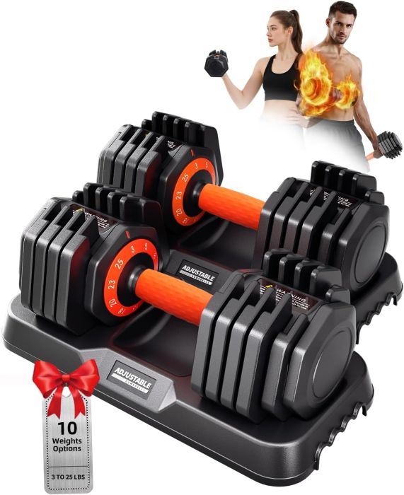 WLR 2026 Upgrade Adjustable Dumbbell Set 25/50 lb – Best Micro-Increments for Steady Progress